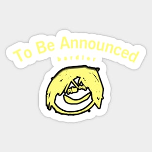 Yellow TBA Face Sticker